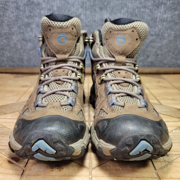 Oboz Bridger Women's 6.5 Vent Mid B-Dry Leather Waterproof Hiking Boots, Walnut - Picture 4 of 11